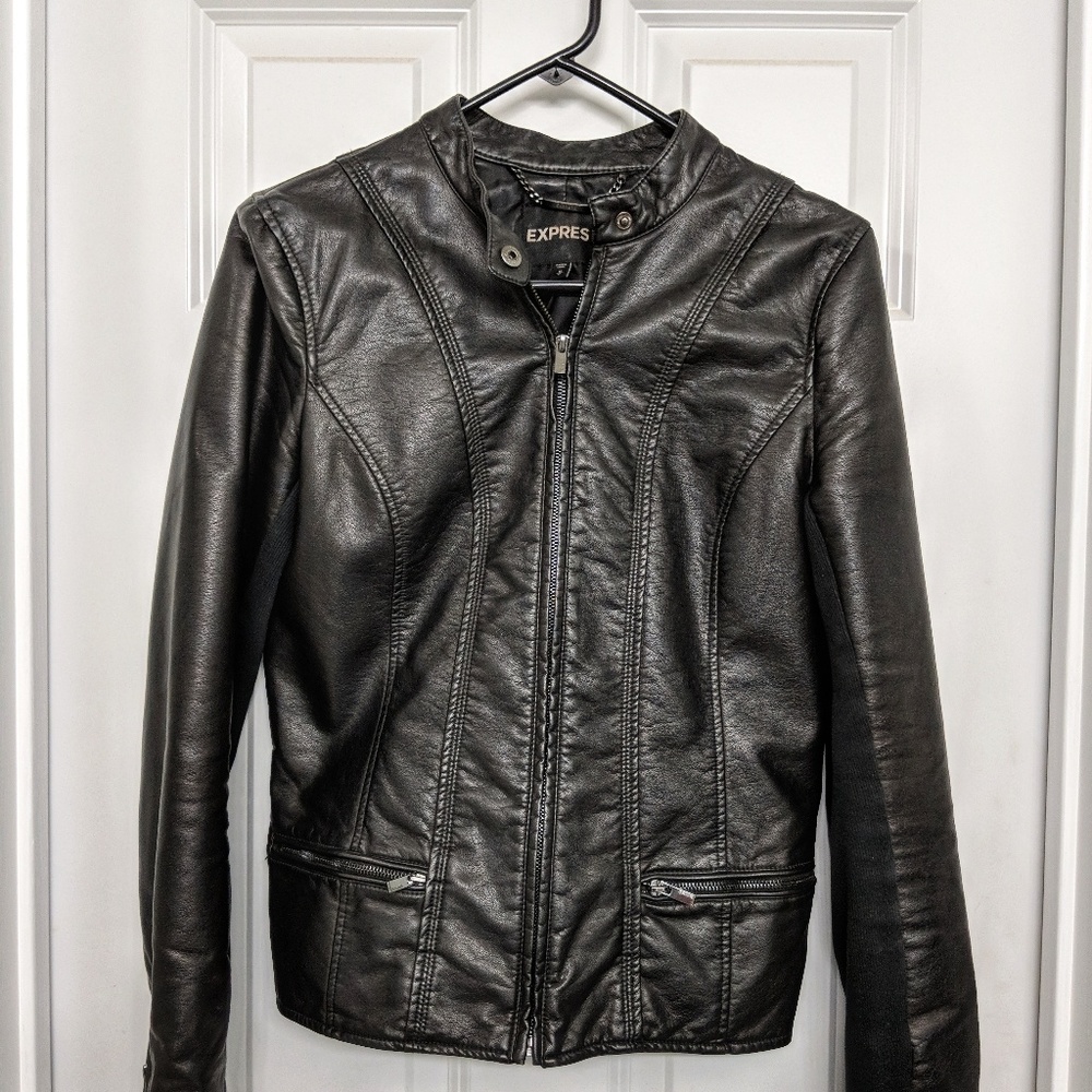 Express Minus the Leather Moto Jacket Black Sz M